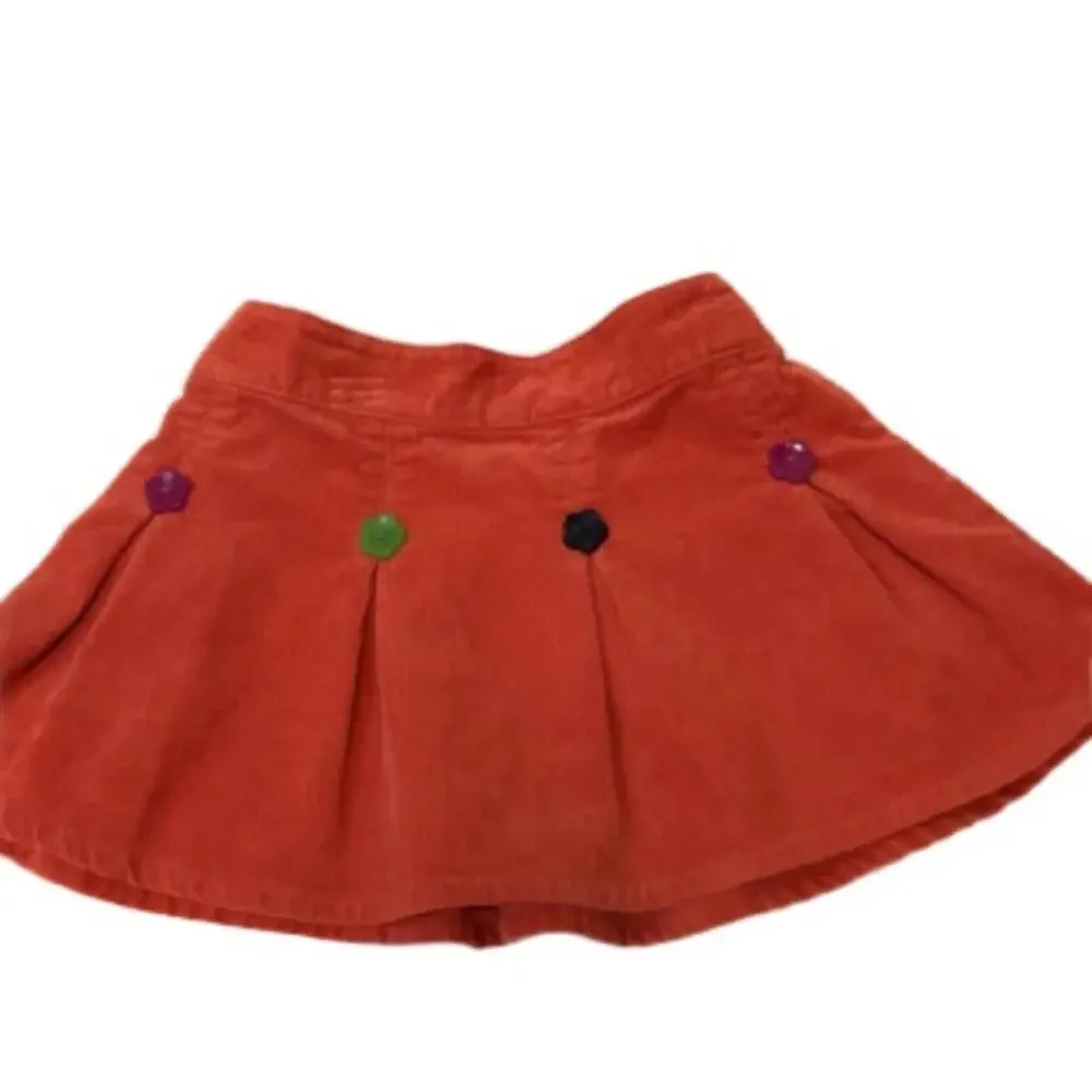 Gymboree Orange Corduroy Skirt Size 18-24 Months